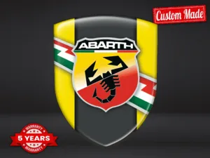 Fiat Abarth Domed Sticker Max Lasting Stylish Pro Performance